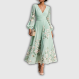 Odelia – Robe Midi Florale avec Silhouette Flottante