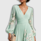 Odelia – Robe Midi Florale avec Silhouette Flottante