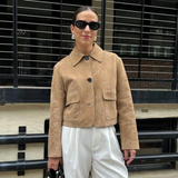 Dorothea | Kurze Wildlederoptik Jacke