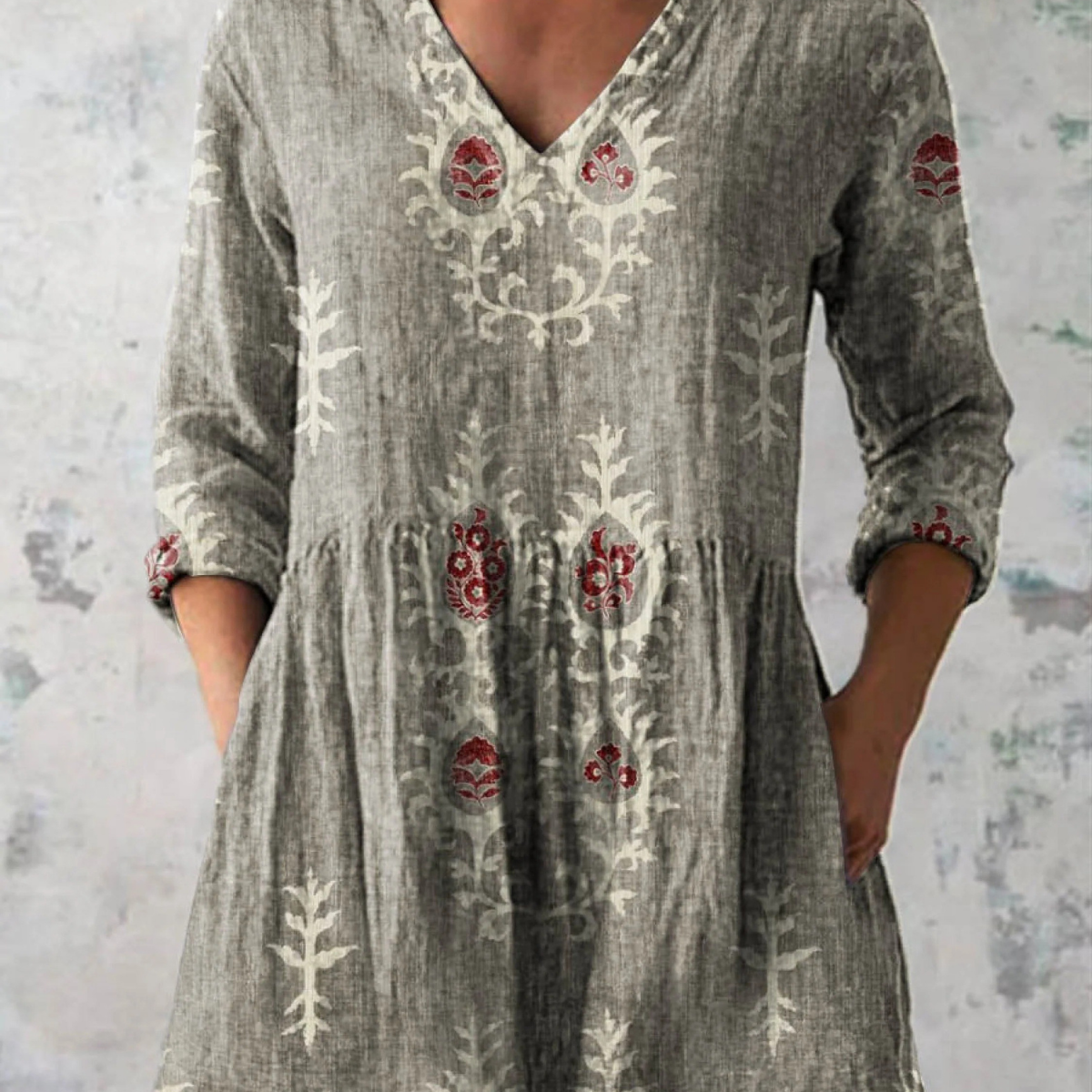 Elise | Blouse Longue avec Décolleté en V