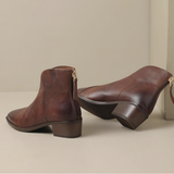 Camila - Luxus-Stiefeletten mit niedrigem Absatz