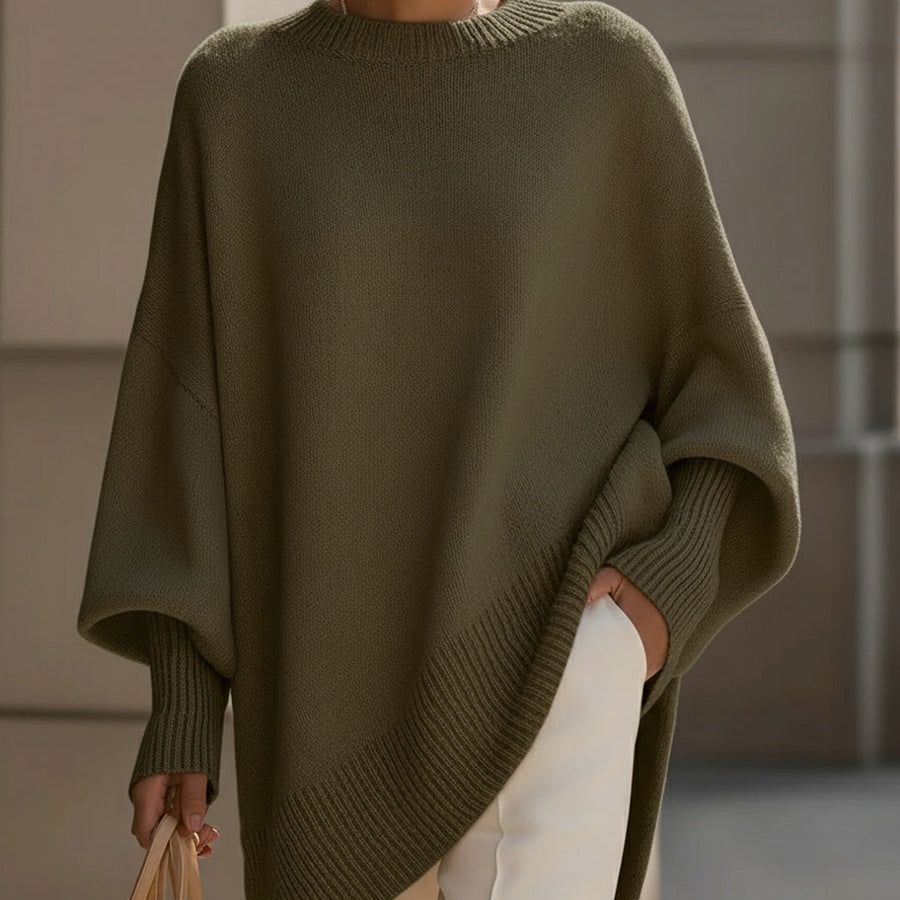 Rosemarie | Oversized Strickpullover mit Batwing-Ärmeln