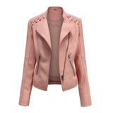 Wiebke | Kurze Kunstlederjacke in Sonnengelb