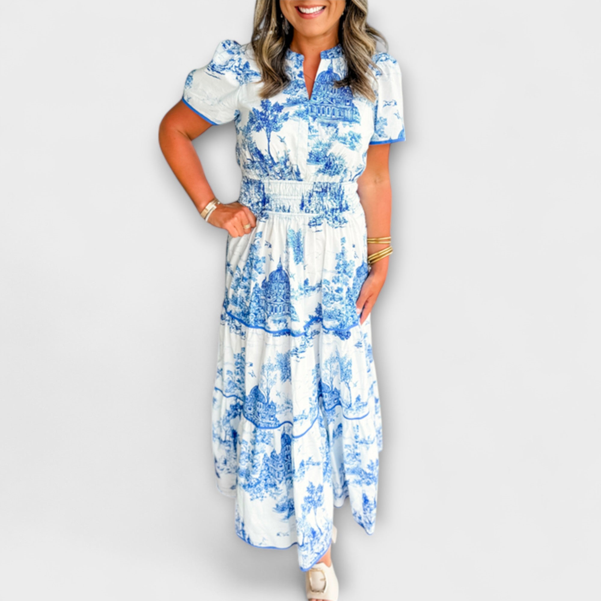 Eliza - Robe Maxi Toile Intemporelle