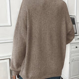 Sabina | Weicher Strickpullover mit Seitenschlitzen