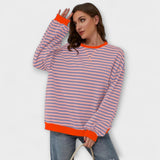 Marlene - Pull oversized rayé pour femmes