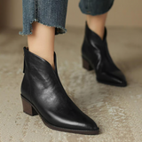 Camila - Luxus-Stiefeletten mit niedrigem Absatz