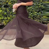 Luisa | Elegantes langes Partykleid mit V-Ausschnitt