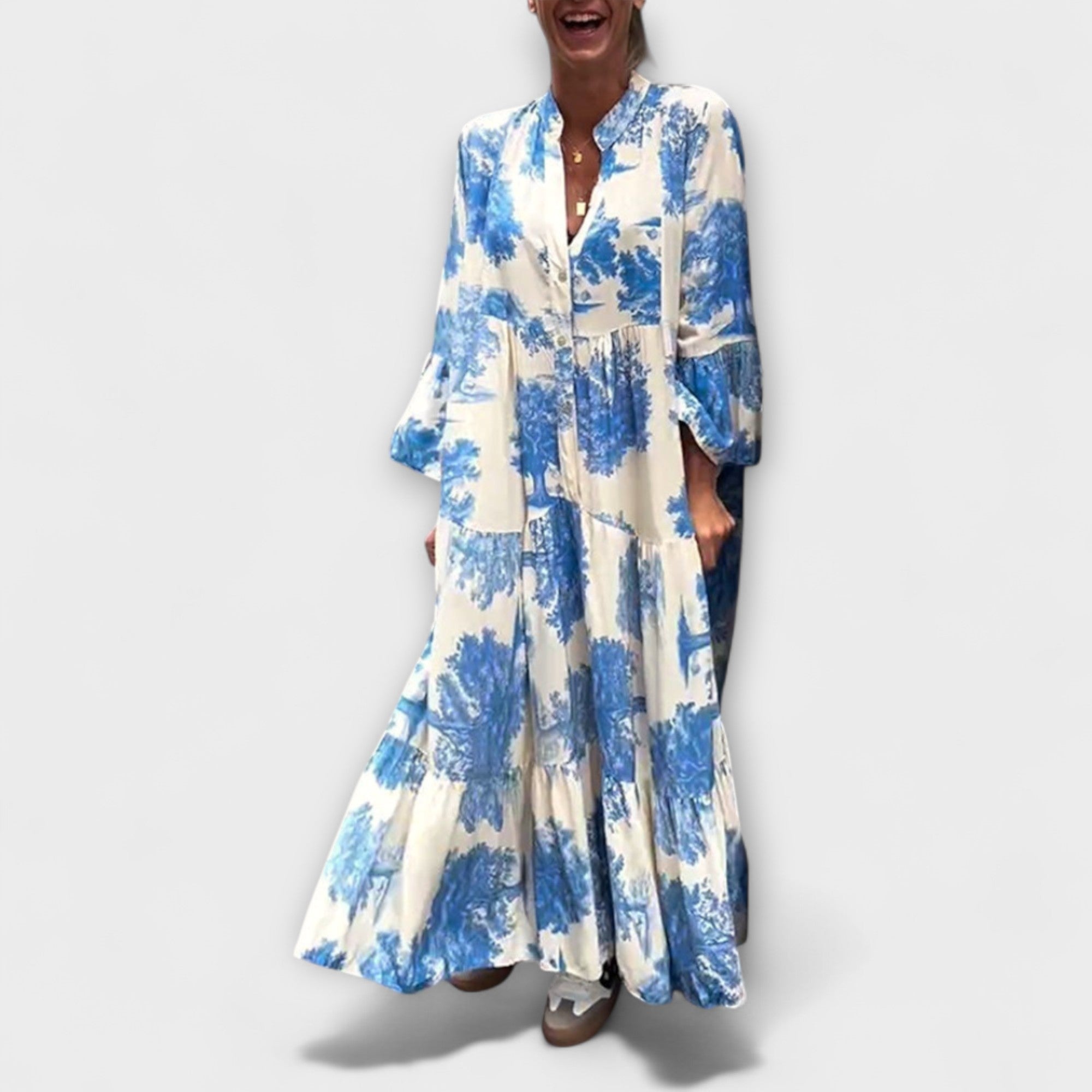 Nerina - Robe Maxi Florale Élégante