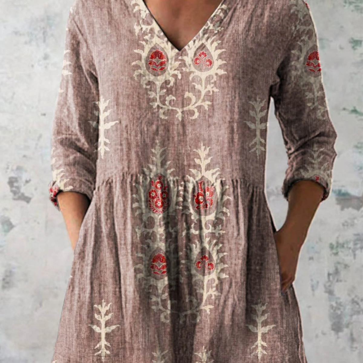 Elise | Blouse Longue avec Décolleté en V