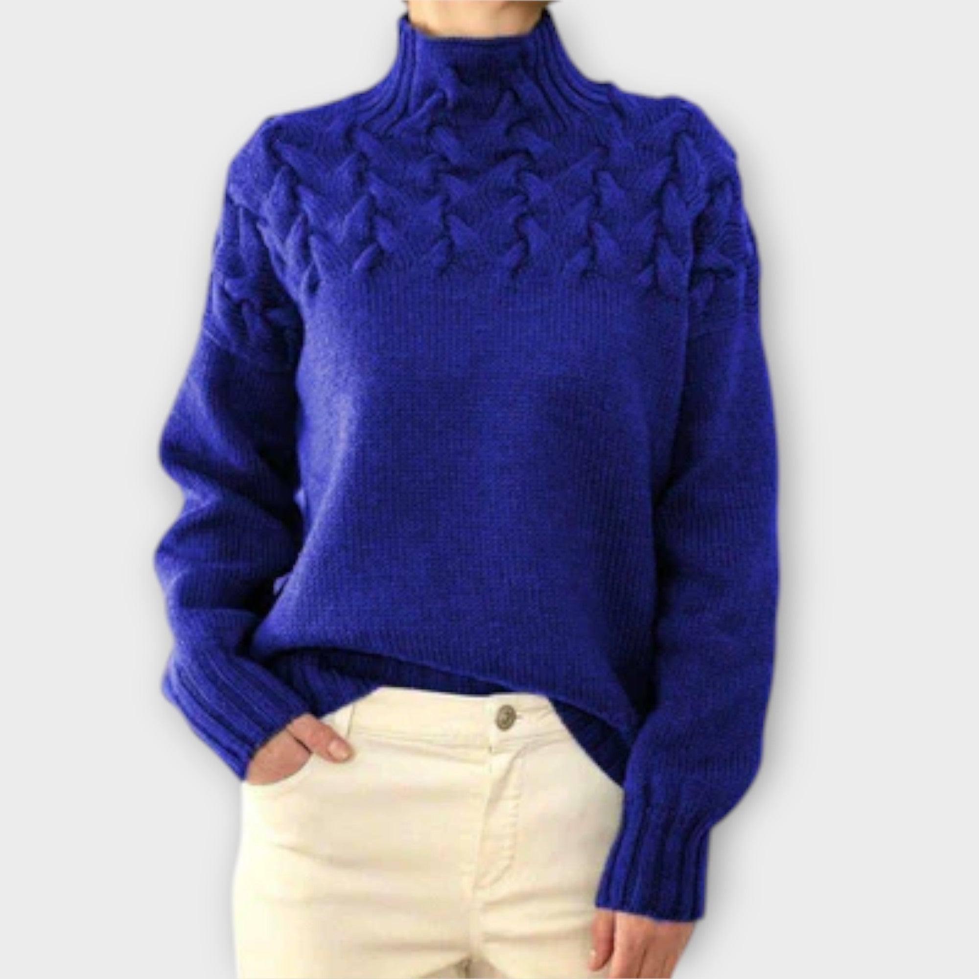 Eva - Pull pour femmes avec détail en tricot torsadé