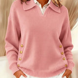 Hannelore | Weicher Strickpullover mit Kragen