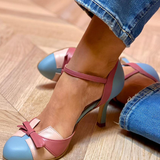 Bellarosa - Bunte Sandalen mit Knoten und Riemen, mit runder Zehenpartie