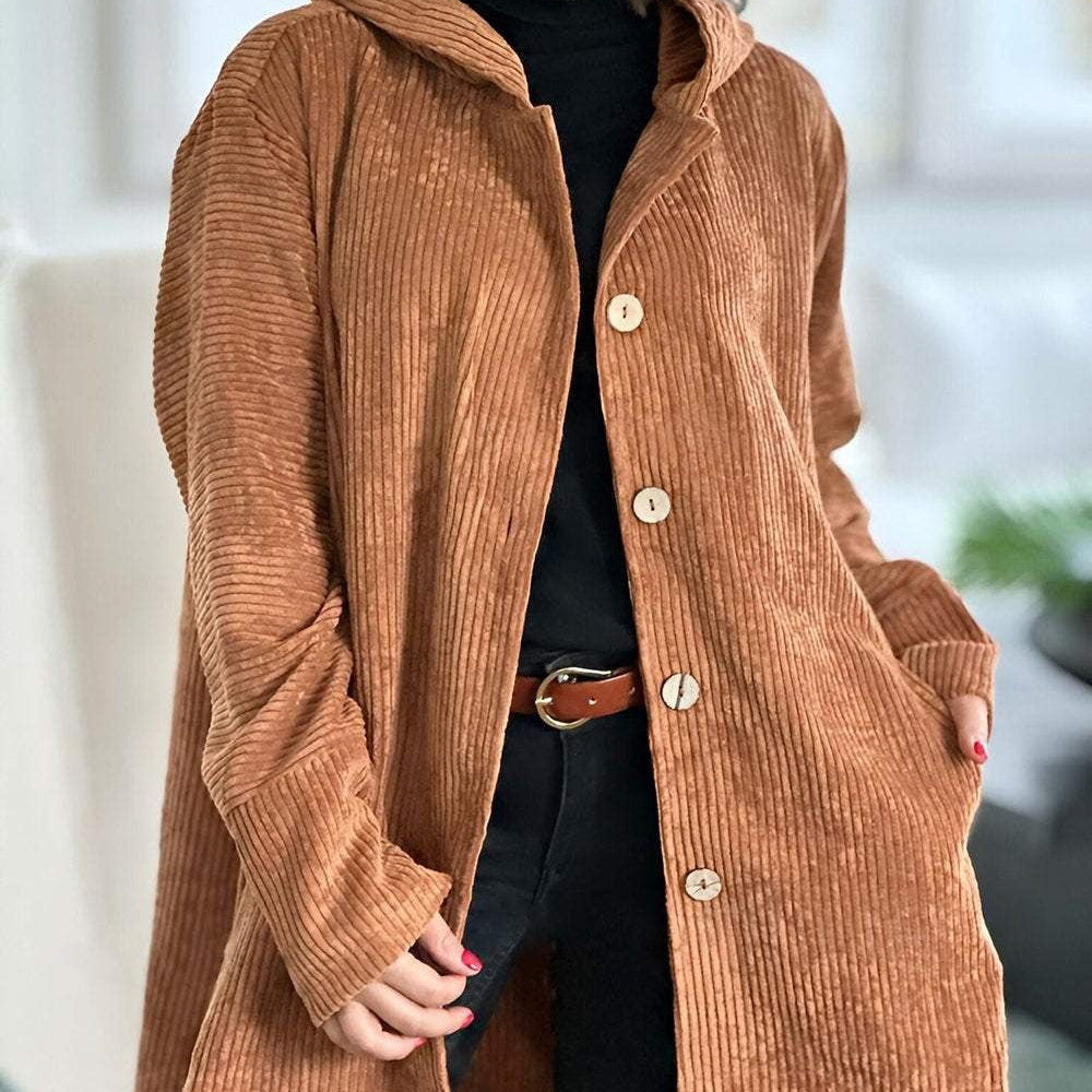 Cordia | Gemütliche Cordjacke mit Kapuze