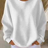 Rita | Weiches Waffelstrick-Sweatshirt
