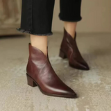 Camila - Luxus-Stiefeletten mit niedrigem Absatz