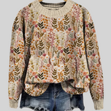 Marion | Weicher Strickpullover mit Blumenmuster
