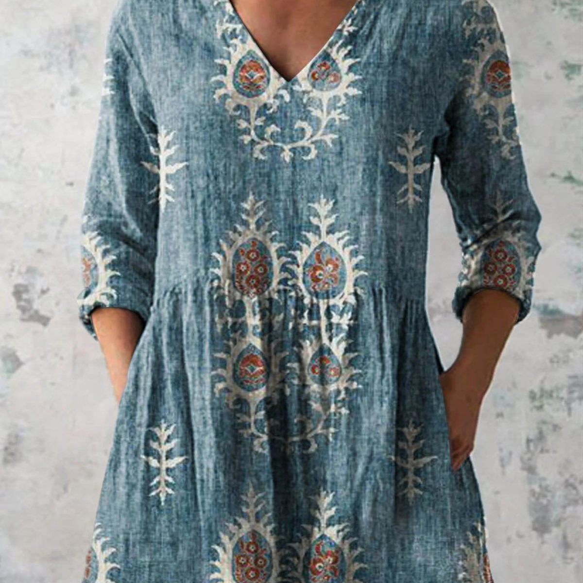Elise | Blouse Longue avec Décolleté en V