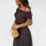 Meadow - Toledo Robe Maxi Mesh à Une Épaule