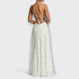 Emberly - Robe Maxi en Jacquard Élégante