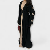 Jasmin - Duo de Cardigan Chic et Robe avec Détails en Nœud