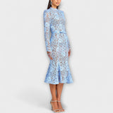 Freya - Elegantes Midi-Kleid aus floraler Spitze