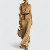 Doris | Robe Maxi à Manches Longues