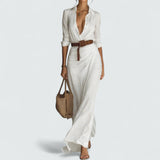 Doris | Robe Maxi à Manches Longues