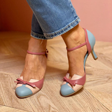 Bellarosa - Bunte Sandalen mit Knoten und Riemen, mit runder Zehenpartie