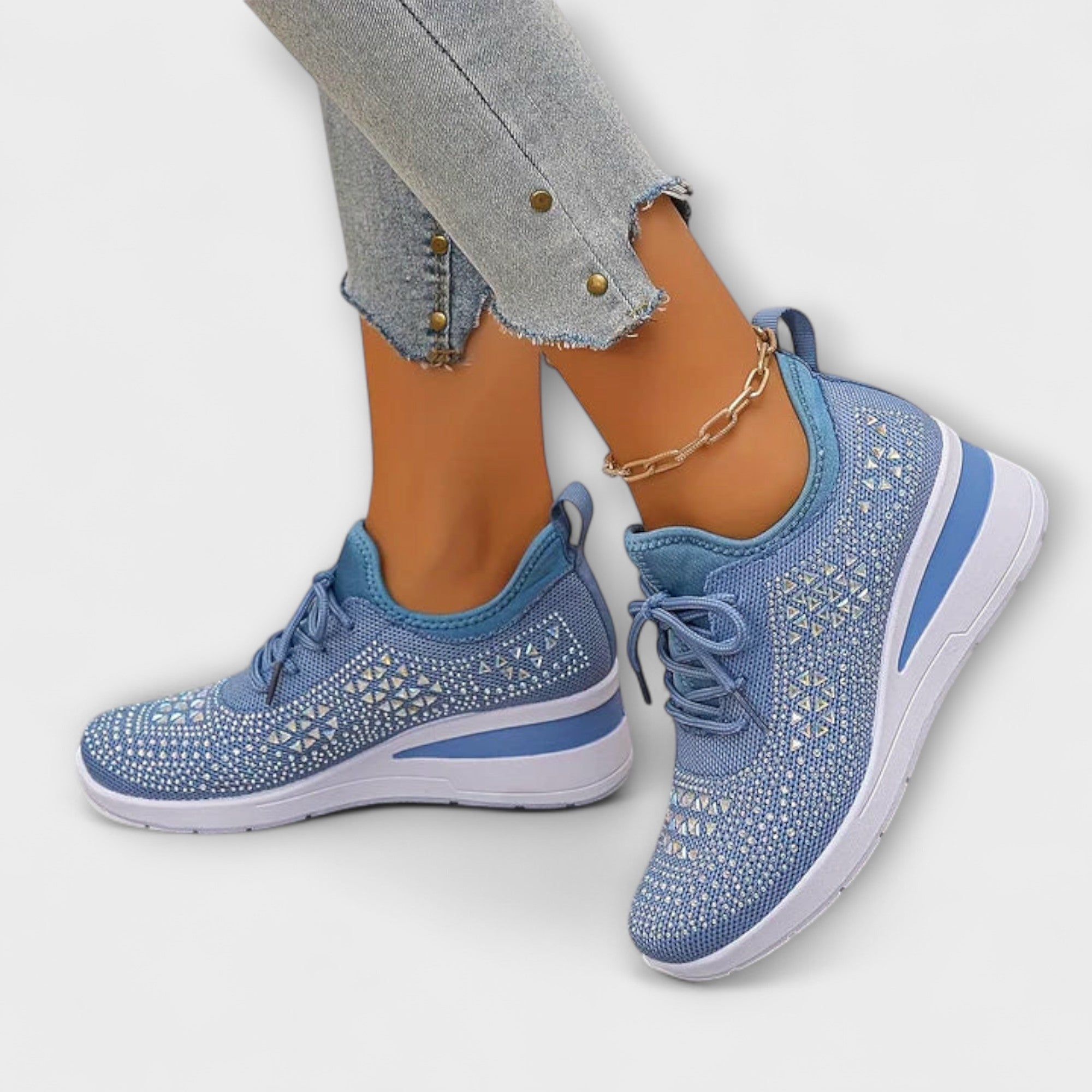 Giselle – Baskets Orthopédiques Étincelantes avec Strass