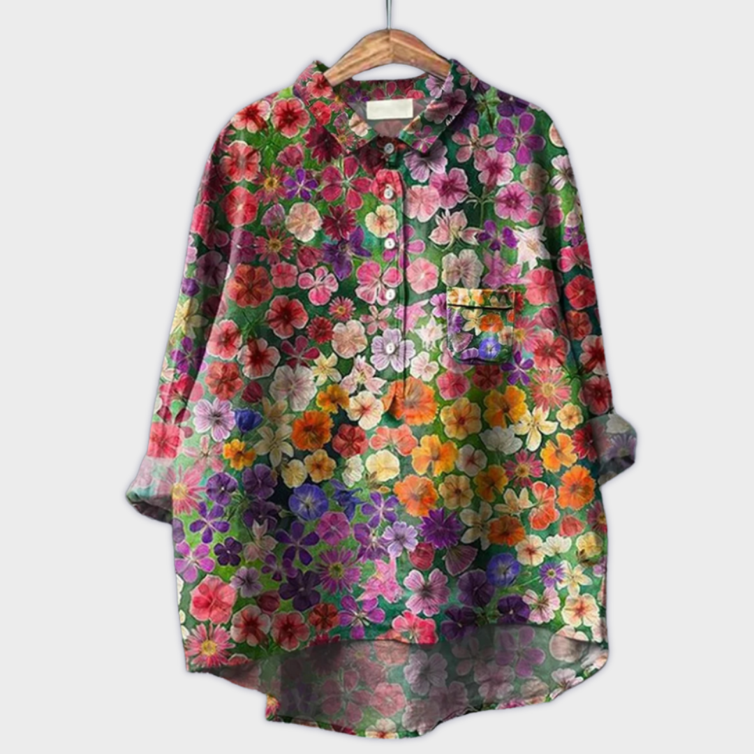 Magdalena - Blouse pour femmes faite main avec design floral