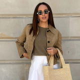 Dorothea | Kurze Wildlederoptik Jacke