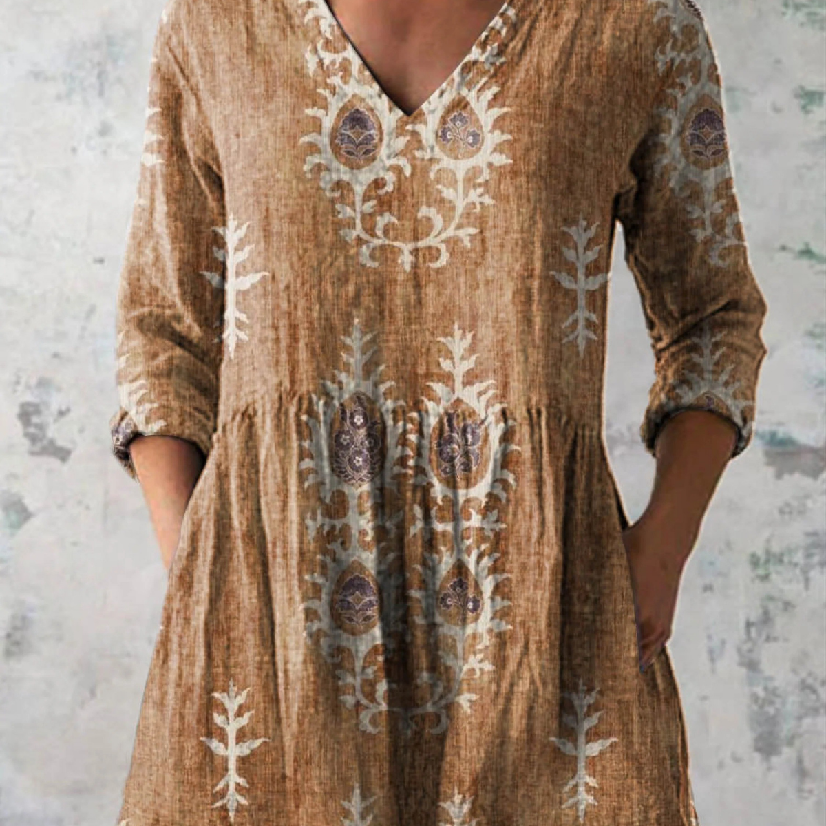 Elise | Blouse Longue avec Décolleté en V