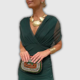 Florendra | Robe Longue Fleurie à Col V