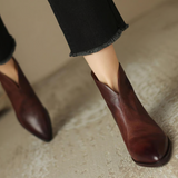 Camila - Luxus-Stiefeletten mit niedrigem Absatz