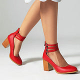 Casilda - Flache Sandalen mit Knöchelriemen und dicker Sohle