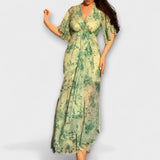 Lana - Robe Florale Élégante à Décolleté en V
