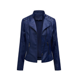 Wiebke | Kurze Kunstlederjacke in Sonnengelb