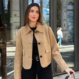 Dorothea | Kurze Wildlederoptik Jacke