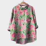 Magdalena - Blouse pour femmes faite main avec design floral