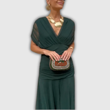 Florendra | Robe Longue Fleurie à Col V