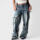 Paloma - Jeans en denim utilitaire avec détail de nœud