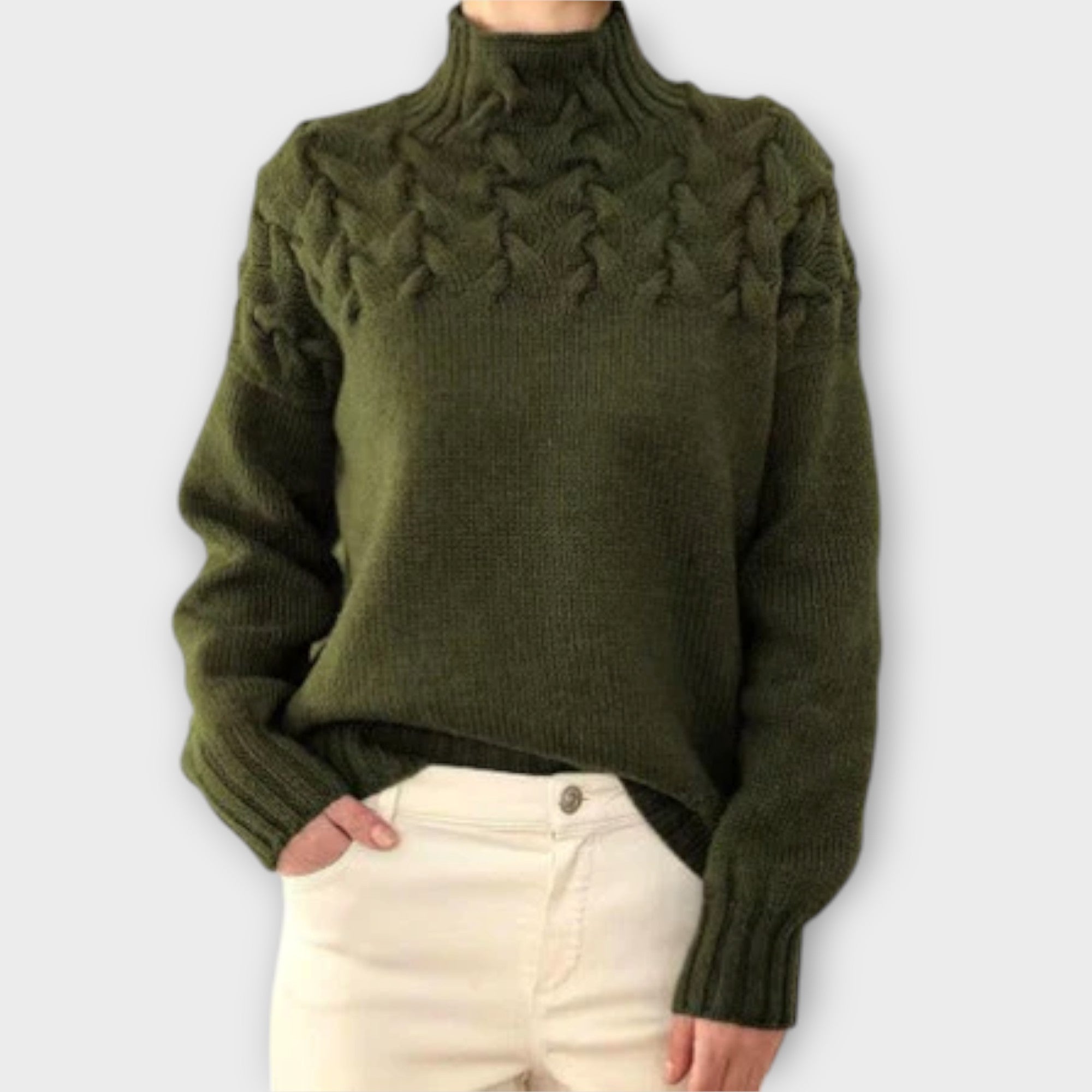 Eva - Pull pour femmes avec détail en tricot torsadé
