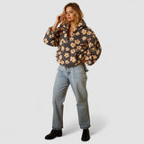 Daisy - Fleece-Bluse mit Blumenmuster