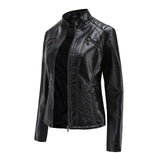 Reinhild | Taillierte Kunstleder-Jacke Jacke