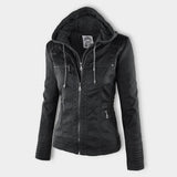 Karin | Taillierte Kunstlederjacke in Cognac
