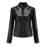 Reinhild | Taillierte Kunstleder-Jacke Jacke