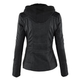 Karin | Taillierte Kunstlederjacke in Cognac