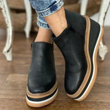 Gerda | Wildleder-Keilstiefel mit Plateausohle Stiefel