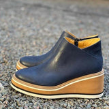 Gerda | Wildleder-Keilstiefel mit Plateausohle Stiefel